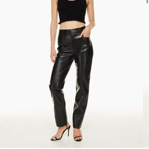 Artizia Wilfred rebel black leather pants